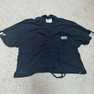 Adidas Originals Cropped Tee With Drawstring Detail